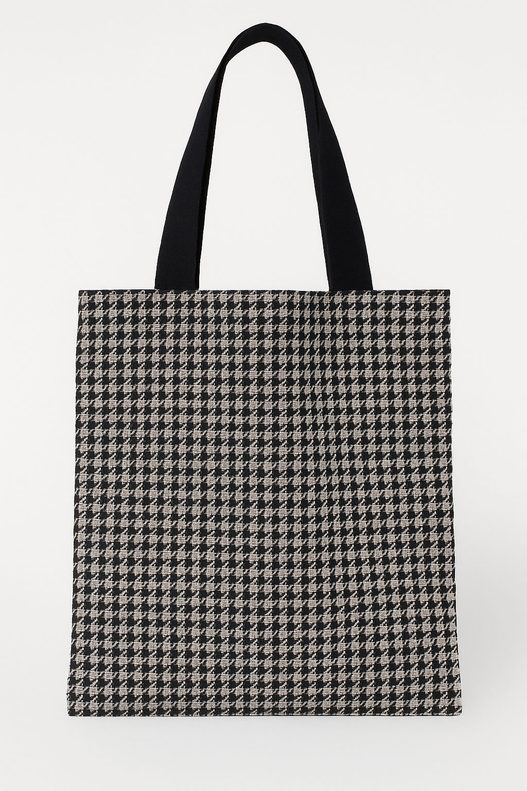 Pepita (Houndstooth) Car Upholstery Tote Bag for Automotive Enthusiast - Chocolate Brown-White